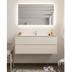 Mondiaz VICA ensemble de meuble de salle de bain - 120cm - meuble sous lavabo lin - 2 tiroirs - lavabo denia milieu - 1 trou de robinet - miroir LED - version XL 60cm haut SW1098335