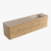 Mondiaz CIRO-DLUX Badkamermeubelset - 190x45x50cm - Solid surface wastafel Arena - 1 wasbak Rechts - 1 kraangat - 4 lades - Oak SW1531396