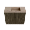 Mondiaz JOYA-DLUX 50cm meuble de toilette - couleur Shadow - Vasque FAYE position Droite Sans trou de robinet couleur Saba. SW1425102