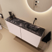 MONDIAZ TURE-DLUX Meuble toilette - 100cm - Rosee - EDEN - vasque Lava - position droite - sans trou de robinet SW1104012