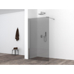 Wiesbaden Smoke Douche à l'italienne 80x200cm avec profil mural chrome et vitre NANO 10mm fumée SW73130