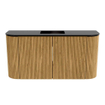 Mondiaz JOYA 83.2cm toiletmeubel - ronding links en rechts kleur Oak - Wastafel FAYE positie Midden Zonder kraangat kleur Urban. SW1421290