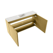 MONDIAZ TURE-DLUX Meuble toilette - 100cm - Oro - EDEN - vasque Ostra - position centrale - sans trou de robinet SW1105000