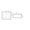 Best Design Class lavabo 60x46x16cm avec 1 trou de robinet en porcelaine SW9956