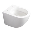 QeramiQ Dely Swirl Compact Ensemble WC suspendu - chasse profonde - rimless - abattant slim - blanc brillant SW1480047