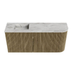 Mondiaz JOYA-DLUX 91.6cm toiletmeubel - ronding rechts kleur Dusk - Wastafel FAYE positie Links Zonder kraangat kleur Glace. SW1423205