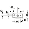 Duravit HappyD 2 réservoir WC attenant + partie intérieure avec évacuation verticale gauche 4.5/3L double chasse avec Wondergliss blanc SW54363
