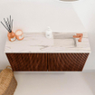 Mondiaz JOYA-DLUX 80cm meuble de toilette - couleur Ruby - Vasque FAYE position Droite 1 trou de robinet couleur Nata. SW1425432