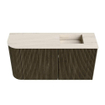 Mondiaz JOYA-DLUX 81.6cm toiletmeubel - ronding links kleur Shadow - Wastafel FAYE positie Rechts Zonder kraangat kleur Meli. SW1424902
