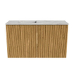Mondiaz JOYA-DLUX Meuble de salle de bains 70cm - couleur Chêne - Vasque FAYE position Gauche Sans trou de robinet couleur Glace. SW1422019