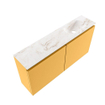 MONDIAZ TURE-DLUX Meuble toilette - 100cm - Ocher - EDEN - vasque Frappe - position droite - 1 trou de robinet SW1102873