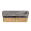 MONDIAZ THOR-DLUX Meuble de salle de bains 180cm arrondi gauche + droite couleur Oak avec 2 tiroirs et 2 portes. Vasque suspendue CLOUD Droite 1 trou de robinet couleur Sombra. SW1466270