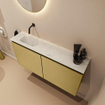 MONDIAZ TURE-DLUX Meuble de WC 100cm Oro. EDEN lavabo Opalo position gauche. Sans trou de robinet. SW1104462