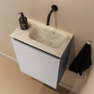 MONDIAZ TURE-DLUX Meuble toilette - 40cm - Plata - EDEN - vasque Ostra - position droite - sans trou de robinet SW1104976