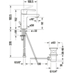 Duravit B.2 Mélangeur lavabo avec vidage s size chrome SW420710