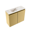 MONDIAZ TURE-DLUX Meuble toilette - 60cm - Oro - EDEN - vasque Frappe - position gauche - sans trou de robinet SW1102880