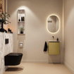 MONDIAZ TURE-DLUX Meuble de toilettes 40 cm Oro. EDEN vasque Glace position centrale. Sans trou de robinet. SW1103409
