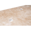 Saniclass Travertine plan sous vasque - 100x46cm - 1 trou de robinet - 1 découpe pour le siphon - pierre naturelle marbrée SW1242430