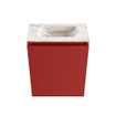 MONDIAZ TURE-DLUX Meuble toilette - 40cm - Fire - EDEN - vasque Frappe - position centrale - sans trou de robinet SW1102768