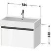 Duravit ketho 2 meuble sous lavabo avec 1 tiroir 78.4x46x44cm avec poignée anthracite graphite mat SW772992