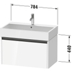 Duravit Ketho 2 meuble sous-lavabo avec 1 tiroir 78.4x46x44cm avec poignée anthracite Linnen mat SW771910