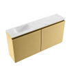 MONDIAZ TURE-DLUX Meuble WC 100 cm Oro. EDEN lavabo Opalo position gauche. Avec 1 trou de robinet. SW1104456
