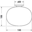 Duravit Starck T Zeephouder - wandmodel - 14x10.6cm -matglas - chroom SW297110