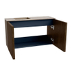 Mondiaz JOYA-DLUX 70cm toiletmeubel - kleur Walnut - Wastafel FAYE positie Links 1 kraangat kleur Arena. SW1424312