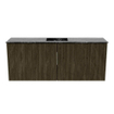 Mondiaz JOYA-DLUX 100cm meuble de salle de bains - couleur Shadow - Vasque FAYE position Milieu Sans trou de robinet couleur Lava. SW1422892