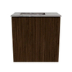 Mondiaz JOYA-DLUX 40cm toiletmeubel - kleur Walnut - Wastafel FAYE positie Links 1 kraangat kleur Sombra. SW1424713