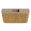 Mondiaz JOYA-DLUX 83.2cm toiletmeubel - ronding links en rechts kleur Oak - Wastafel FAYE positie Midden Zonder kraangat kleur Saba. SW1424221