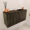 Mondiaz JOYA 80cm toiletmeubel - kleur Shadow - Wastafel FAYE positie Rechts 1 kraangat kleur Urban. SW1421516