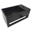 Wiesbaden Julia fontaine droite 35 x 20 x 16 cm solid surface noir mat SW296031