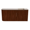 Mondiaz JOYA-DLUX 91.6cm toiletmeubel - ronding links kleur Ruby - Wastafel FAYE positie Rechts Zonder kraangat kleur Arena. SW1425308