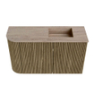 Mondiaz JOYA-DLUX Meuble de salle de bains 71,6cm - arrondi gauche couleur Dusk - Vasque FAYE position Droite Sans trou de robinet couleur Saba SW1426083