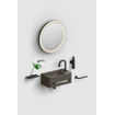 Clou Kaldur toiletrolhouder L-vorm zonder klep mat zwart SW917294