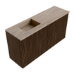 Mondiaz JOYA-DLUX 80cm meuble de toilette - couleur Walnut - Vasque FAYE position Gauche Sans trou de robinet couleur Saba. SW1424654