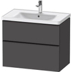 Duravit D-neo Meuble sous vasque 78.4x45.2x62.5cm 2 tiroirs Graphite mat SW640733