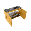 MONDIAZ TURE-DLUX meuble WC 80 cm Ocher. Lavabo EDEN Lava position droite. Avec 1 trou de robinet. SW1103919