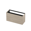 INK Wastafelonderkast - 120x45x65cm - 2 lades - push to open - MFC - Ivoor eiken SW798553