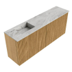 Mondiaz JOYA-DLUX 100cm meuble de salle de bains - couleur Oak - Vasque FAYE position Gauche 1 trou de robinet couleur Glace. SW1421996