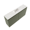 MONDIAZ TURE-DLUX Meuble toilette - 100cm - Army - EDEN - vasque Ostra - position centrale - 1 trou de robinet SW1104731