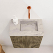 Mondiaz JOYA-DLUX Meuble de toilette 40cm - couleur Dusk - Vasque FAYE position Droite Sans trou de robinet couleur Glace SW1423138