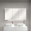 Villeroy & Boch My View Now armoire de toilette - avec 3 portes avec éclairage LED et éclairage de lavabo 140x75x16.8cm - avec interrupteur marche/arrêt SW701121