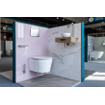QeramiQ Push Metal Bedieningsplaat - voor Geberit UP320 inbouwreservoir - dualflush - ronde knoppen - metaal RVS OUTLETSTORE STORE42944
