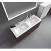 Duravit Me by starck double vasque 130x49cm 2 trous de robinet avec trop-plein blanc SW88244