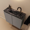 MONDIAZ TURE-DLUX Meuble toilette - 60cm - Smoke - EDEN - vasque Lava - position centrale - 1 trou de robinet SW1104045