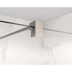 FortiFura Galeria barre de renfort rallongée 200cm pour douche à l'italienne - avec kit de fixation - Inox brossé SW927769