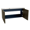 Mondiaz JOYA-DLUX 101.6cm meuble de salle de bains - arrondi droit couleur Shadow - Vasque FAYE position Gauche 1 trou de robinet couleur Ostra. SW1423015