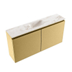 MONDIAZ TURE-DLUX Meuble toilette - 100cm - Oro - EDEN - vasque Frappe - position centrale - 1 trou de robinet SW1102900